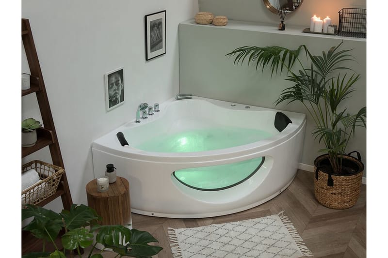 Titaguas Boblebadekar LED-belysning 146 cm - Hvid - Hus & renovering - Køkken & bad - Badeværelse - Badekar