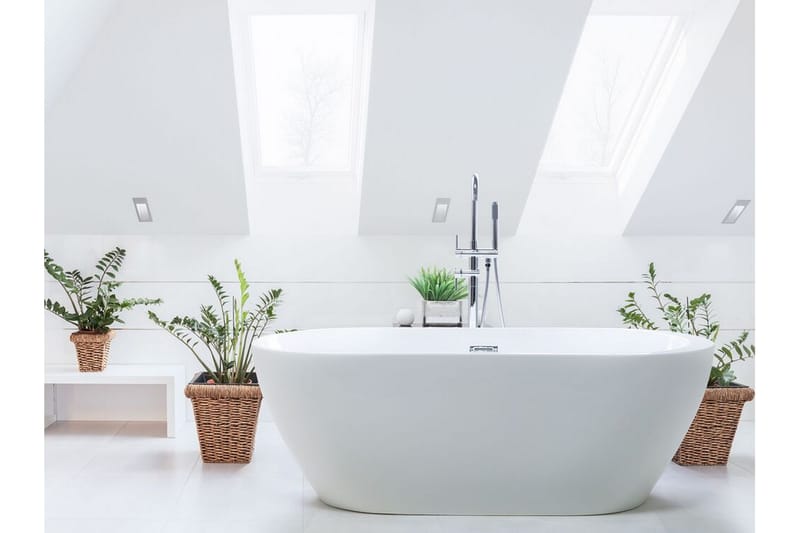 Badekar fritstående 160 cm hvid NEVIS - Hvid - Hus & renovering - Køkken & bad - Badeværelse - Badekar