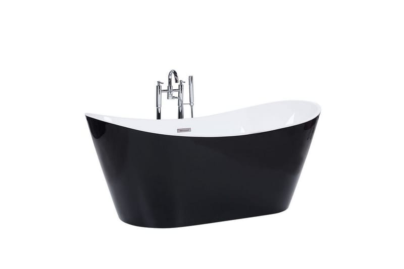 Badekar fritstående 180 cm sort ANTIGUA - Sort - Hus & renovering - Køkken & bad - Badeværelse - Badekar