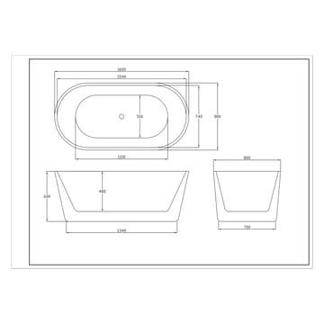 Badekar Lugn 1600 - Hus & renovering - Køkken & bad - Badeværelse - Badekar - Fritstående badekar