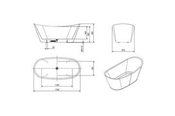 Badkar Bathlife Vit - Hus & renovering - Køkken & bad - Badeværelse - Badekar - Fritstående badekar