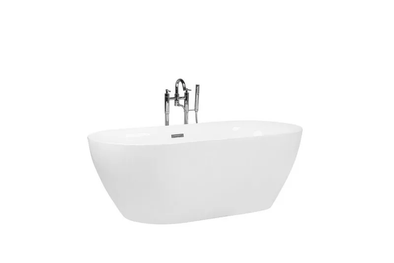 Badkar fritstående 150 cm hvid CARRERA - Hvid - Hus & renovering - Køkken & bad - Badeværelse - Badekar - Fritstående badekar