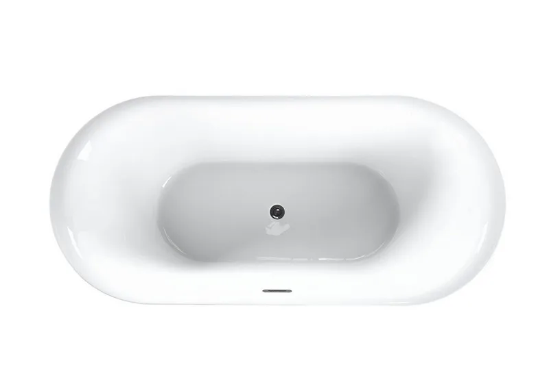 Badkar fritstående 150 cm hvid CARRERA - Hvid - Hus & renovering - Køkken & bad - Badeværelse - Badekar - Fritstående badekar