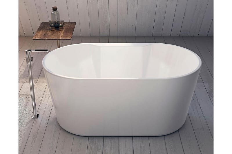 Bathlife Hipp Badkar 141 cm Ovalt Fristående - Hvid - Fritstående badekar