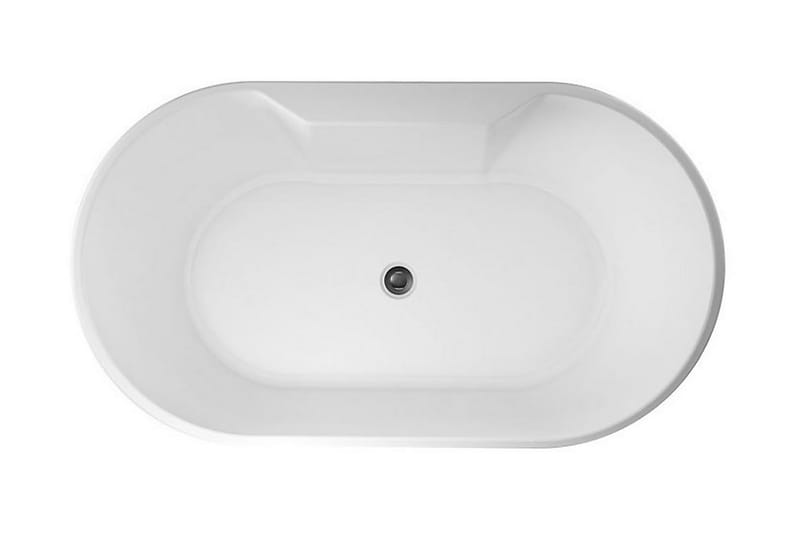 Bathlife Hipp Badkar 141 cm Ovalt Fristående - Hvid - Fritstående badekar