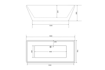 Fristående badkar Bathlife Vit - Hus & renovering - Køkken & bad - Badeværelse - Badekar - Fritstående badekar