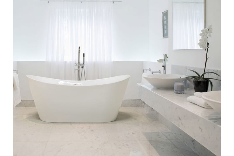 Menailo Badekar Fritstående 150 cm - Hvid - Hus & renovering - Køkken & bad - Badeværelse - Badekar
