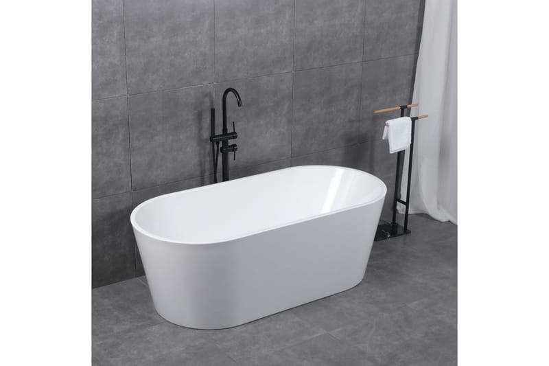 Lykke Badekar Polar Deluxe 170x75x58 cm - Hvid - Hus & renovering - Køkken & bad - Badeværelse - Badekar