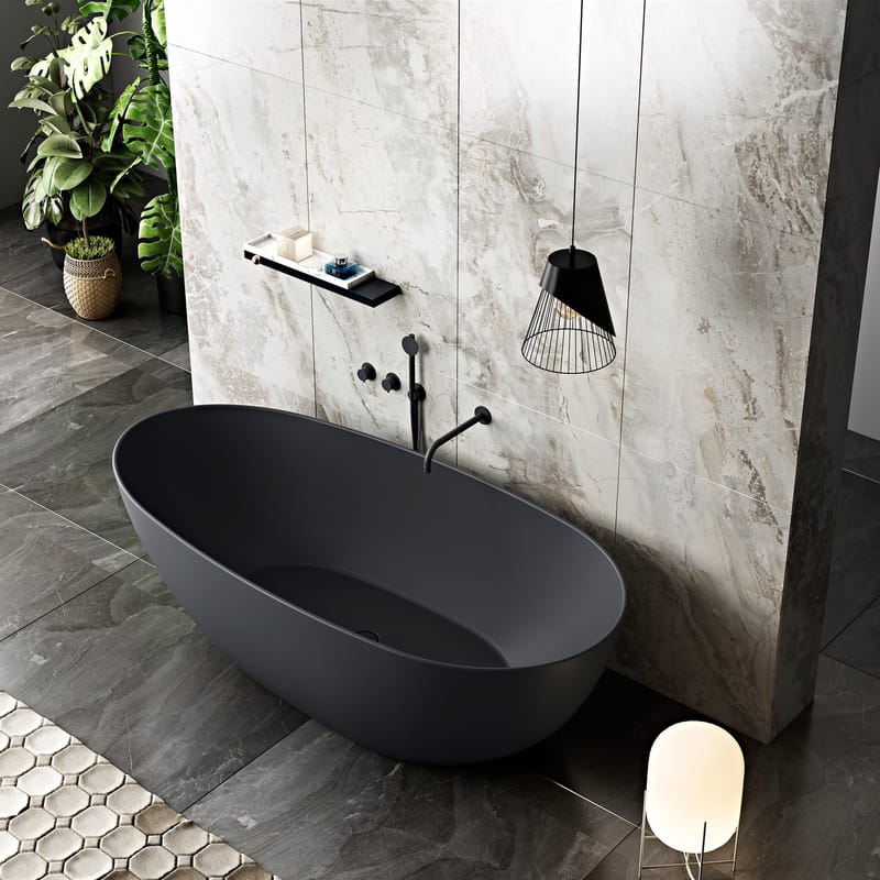 Badekar Bathlife Klok Sort - Hus & renovering - Køkken & bad - Badeværelse - Badekar