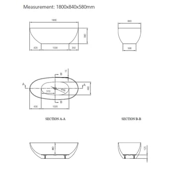 Badekar Bathlife Klok Sort - Hus & renovering - Køkken & bad - Badeværelse - Badekar
