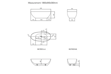 Badkar Bathlife Svart - Hus & renovering - Køkken & bad - Badeværelse - Badekar