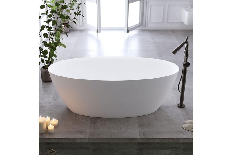 Bathlife Sund Siddebadekar 170 cm - Mat Hvid - Siddebadekar