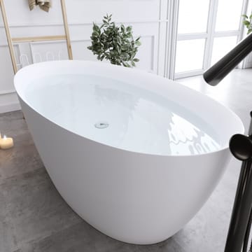 Bathlife Sund Siddebadekar 170 cm - Mat Hvid - Hus & renovering - Køkken & bad - Badeværelse - Badekar