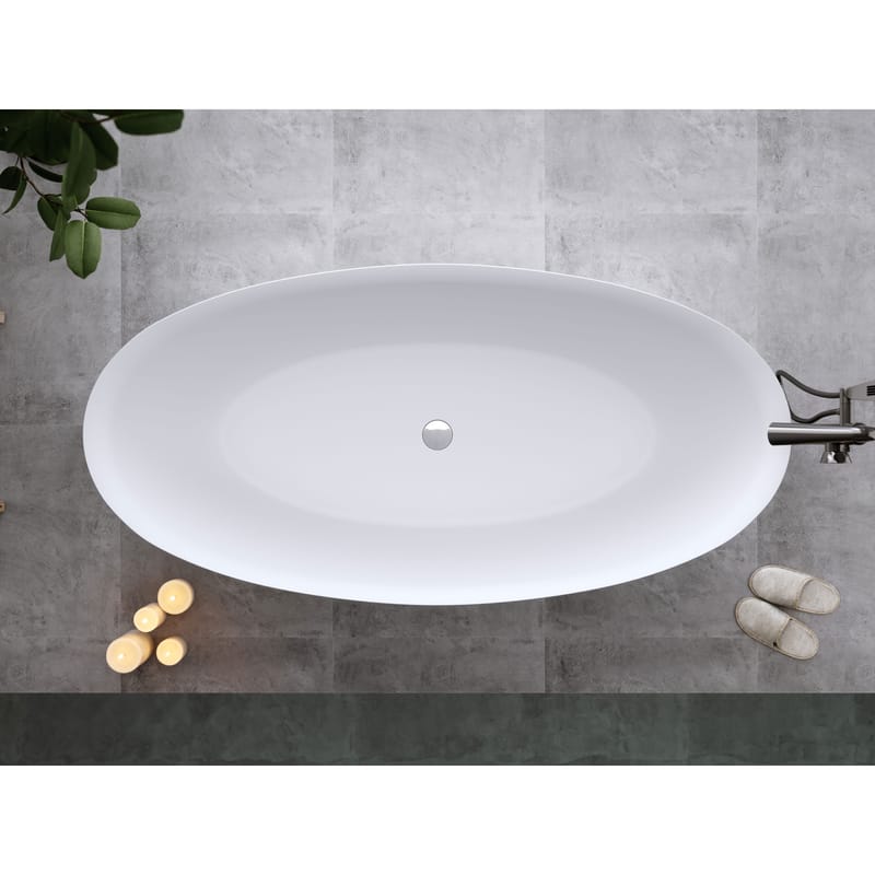 Bathlife Sund Siddebadekar 170 cm - Mat Hvid - Hus & renovering - Køkken & bad - Badeværelse - Badekar