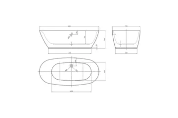 Sittbadkar Bathlife Vit - Hus & renovering - Køkken & bad - Badeværelse - Badekar - Fritstående badekar