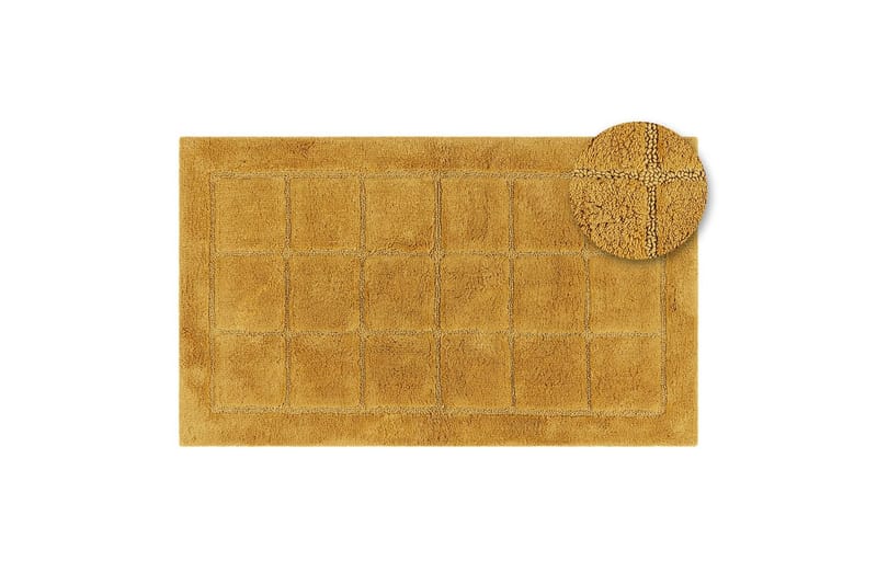 Badeværelsesmåtte Firkant - 50x80 cm, Gul - Hus & renovering - Køkken & bad - Badeværelse - Badeværelsestilbehør