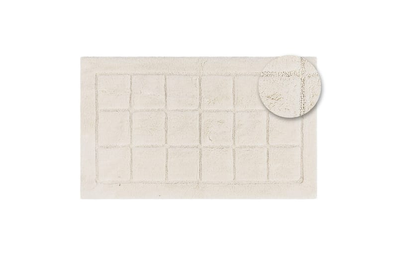 Badeværelsesmåtte Firkant - 70x120 cm, Creme - Hus & renovering - Køkken & bad - Badeværelse - Badeværelsestilbehør