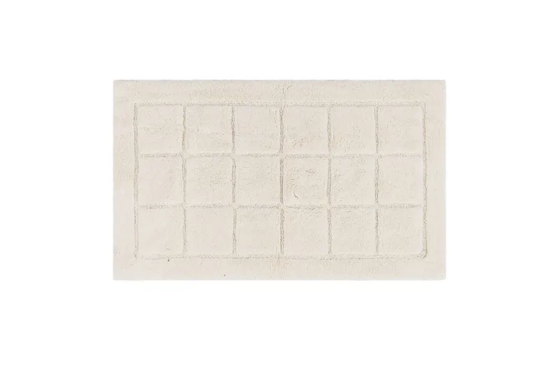 Badeværelsesmåtte Firkant - 70x120 cm, Creme - Tekstiler - Tæpper - Badeværelsesmåtte