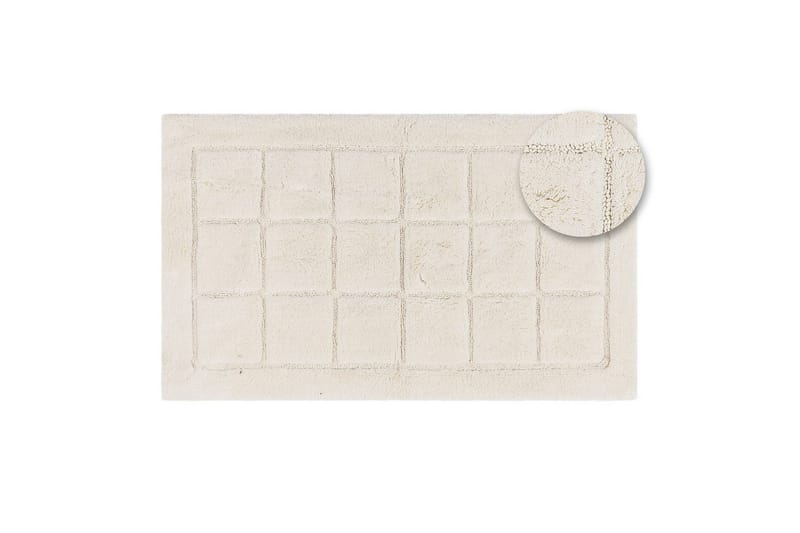 Badeværelsesmåtte Firkant - 70x120 cm, Creme - Tekstiler - Tæpper - Badeværelsesmåtte