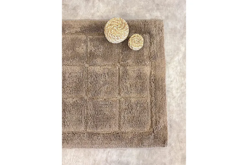 Badeværelsesmåtte Firkant - 70x120 cm, Dark Linen - Tekstiler - Tæpper - Badeværelsesmåtte