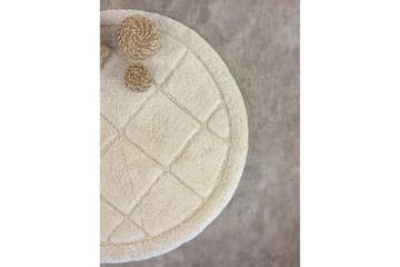 Badeværelsesmåtte Firkant - 80x80 cm, Creme - Tekstiler - Tæpper - Badeværelsesmåtte