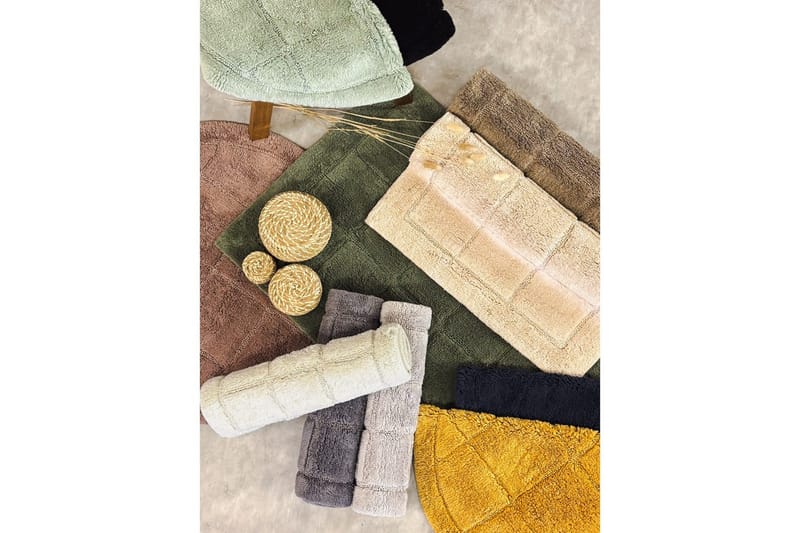 Badeværelsesmåtte Firkant - 80x80 cm, Dark Linen - Hus & renovering - Køkken & bad - Badeværelse - Badeværelsestilbehør