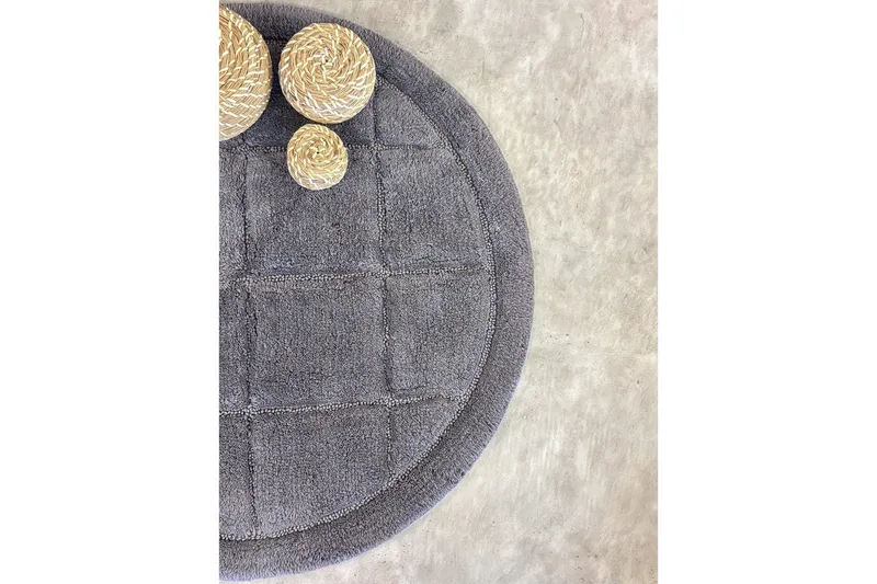 Badeværelsesmåtte Firkant - 80x80 cm, Grå - Tekstiler - Tæpper - Badeværelsesmåtte