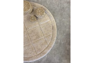 Badeværelsesmåtte Firkant - 80x80 cm, Natur - Tekstiler - Tæpper - Badeværelsesmåtte