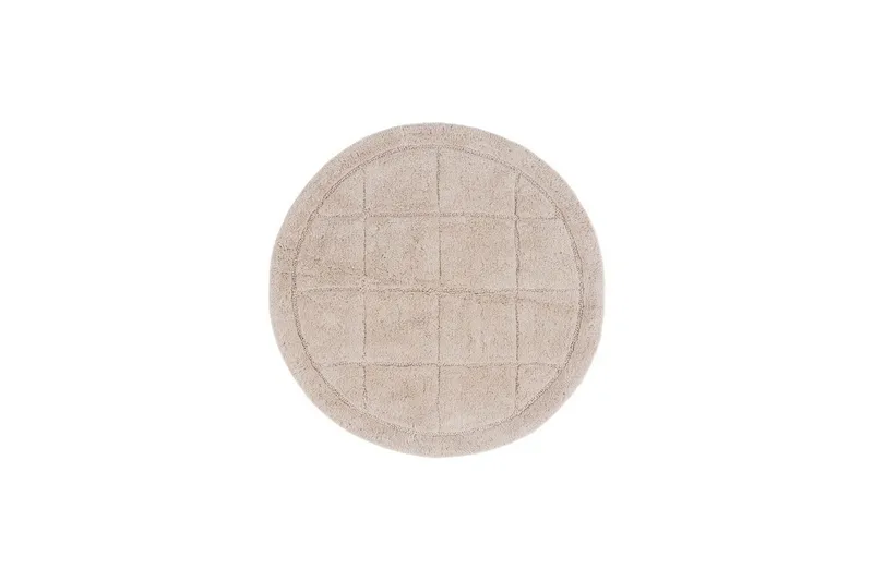 Badeværelsesmåtte Firkant - 80x80 cm, Natur - Tekstiler - Tæpper - Badeværelsesmåtte