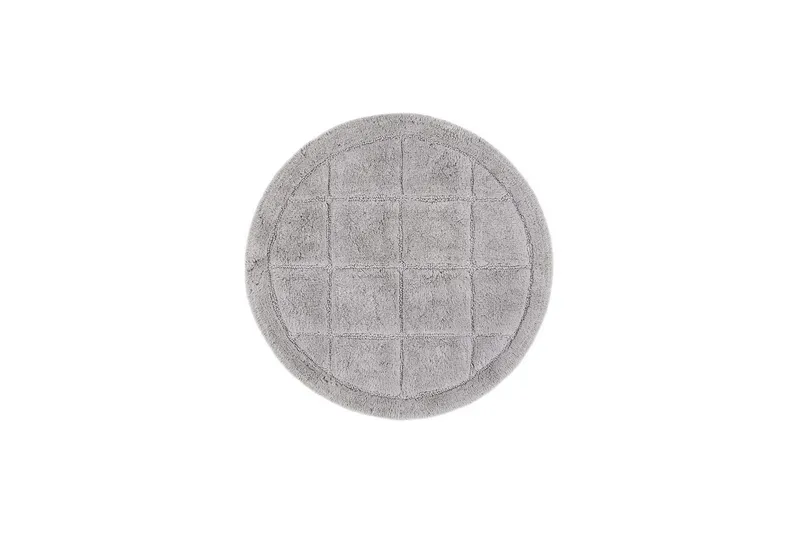 Badeværelsesmåtte Firkant - 80x80 cm, Sølv - Tekstiler - Tæpper - Badeværelsesmåtte