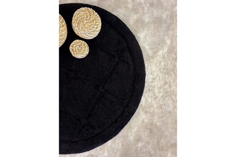 Badeværelsesmåtte Firkant - 80x80 cm, Sort - Tekstiler - Tæpper - Badeværelsesmåtte