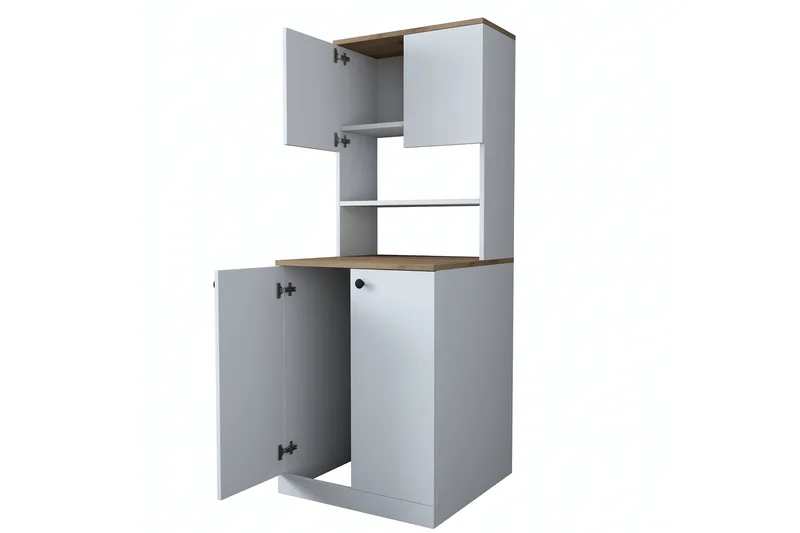 Akashya Badeværelsesskab 70x183,6 cm Hvid/Brun, Hanah Home