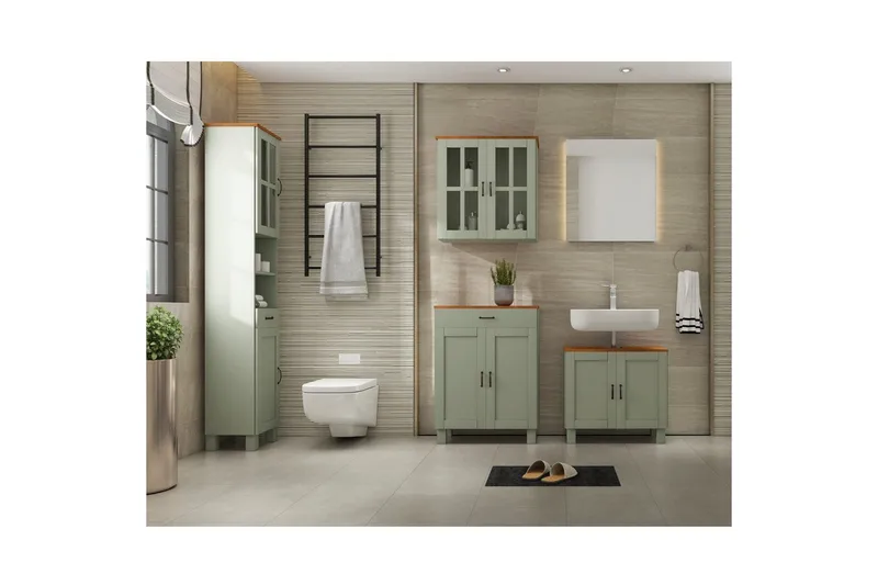 Alby Badeværelsesskab 60 cm - Grøn - Hus & renovering - Køkken & bad - Badeværelse - Badeværelsesmøbler - Badeværelsesskab