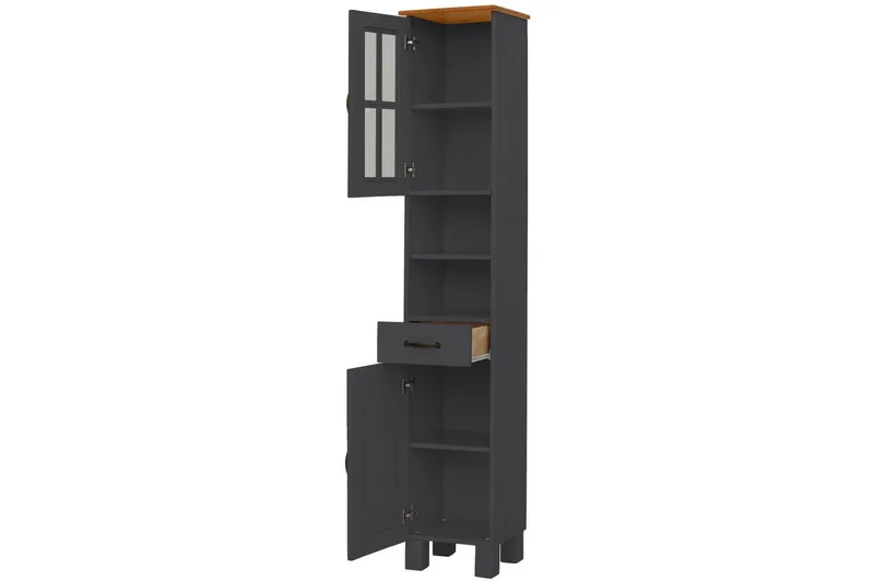 Alby Højskab til Badeværelse 180x33x30 cm - Grå - Hus & renovering - Køkken & bad - Badeværelse - Badeværelsesmøbler - Badeværelsesskab