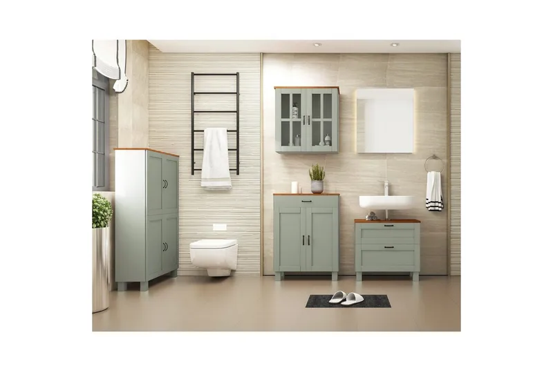 Alby Vaskeskab 60 cm - Grøn - Hus & renovering - Køkken & bad - Badeværelse - Badeværelsesmøbler - Underskab badeværelse