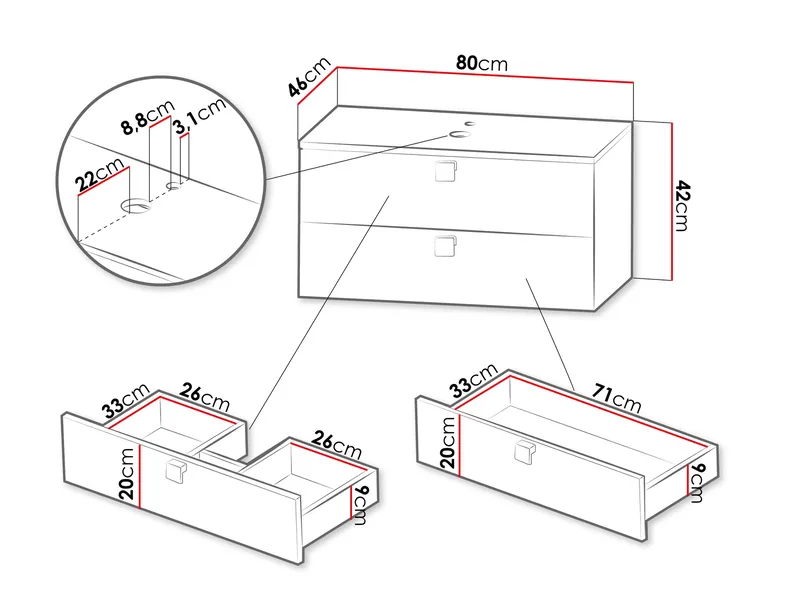 Alima Håndvask - Brun|hvid|guld - Hus & renovering - Køkken & bad - Badeværelse - Badeværelsesmøbler - Badeværelsesskab