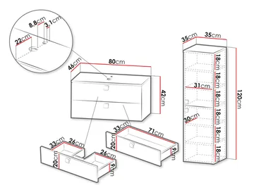 Alima Møbelpakke til badeværelset Håndvask - Brun|guld - Hus & renovering - Køkken & bad - Badeværelse - Badeværelsesmøbler - Komplette møbelpakker