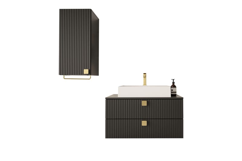 Alima Møbelsæt til Badeværelse, Sort
