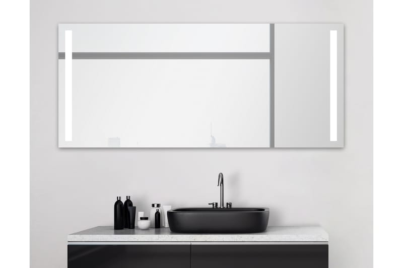 Allejaure Spejl 160x70 cm - Sølv - Badeværelsesspejl - Badeværelsesspejl med belysning