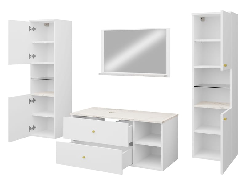 Askersund Badeværelsesmøbelsæt - Beige - Hus & renovering - Køkken & bad - Badeværelse - Badeværelsesmøbler - Komplette møbelpakker