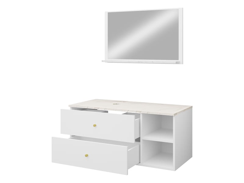 Askersund Badeværelsesmøbelsæt - Beige - Hus & renovering - Køkken & bad - Badeværelse - Badeværelsesmøbler - Komplette møbelpakker