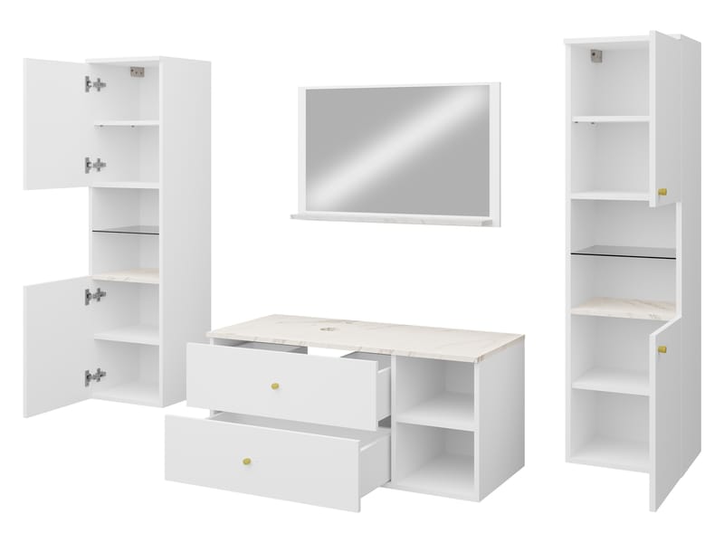 Askersund Badeværelsesmøbelsæt - Beige - Hus & renovering - Køkken & bad - Badeværelse - Badeværelsesmøbler - Komplette møbelpakker