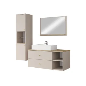 Askersund Badeværelsesmøbelsæt - Beige - Hus & renovering - Køkken & bad - Badeværelse - Badeværelsesmøbler - Komplette møbelpakker