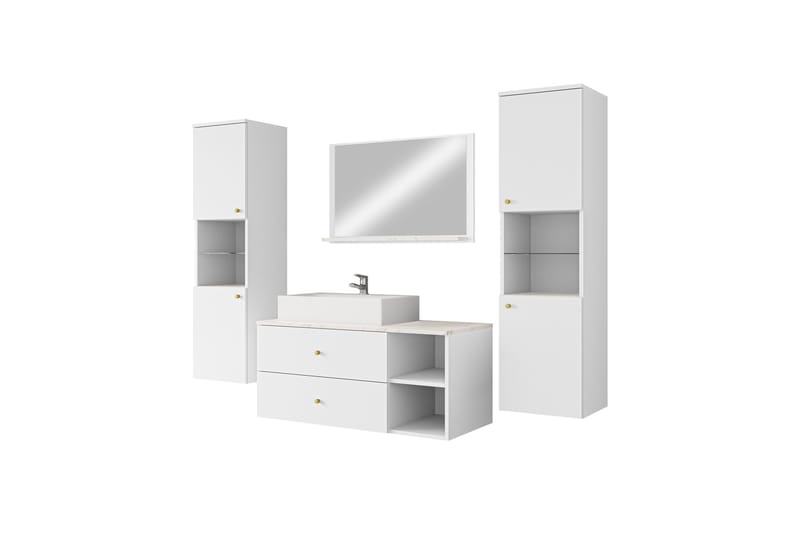 Askersund Møbelsæt til Badeværelse, Hvid