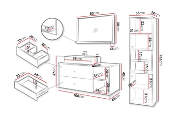 Askersund Møbelsæt til Badeværelse - Hus & renovering - Køkken & bad - Badeværelse - Badeværelsesmøbler - Komplette møbelpakker
