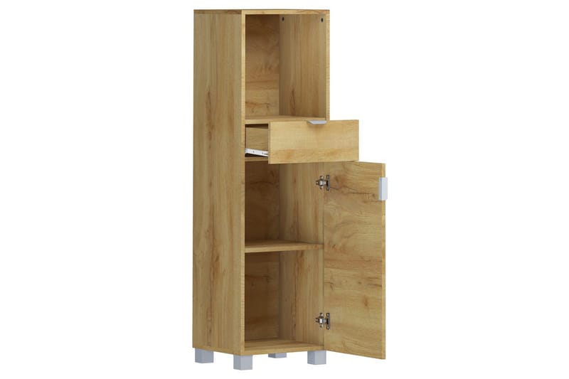 Atlas Højskab til Badeværelse 129x38x36 cm - Natur - Hus & renovering - Køkken & bad - Badeværelse - Badeværelsesmøbler - Badeværelsesskab