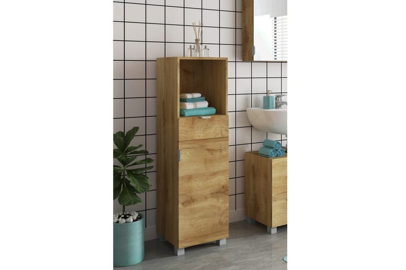 Atlas Højskab til Badeværelse 129x38x36 cm - Natur - Hus & renovering - Køkken & bad - Badeværelse - Badeværelsesmøbler - Badeværelsesskab