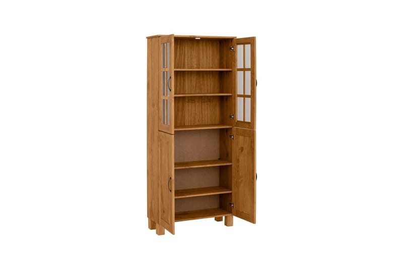 Badevægskab Alby 75x30x170 cm, Bejdset/Voks - 75x30x170 cm, Bejdset/Voks - Hus & renovering - Køkken & bad - Badeværelse - Badeværelsesmøbler - Badeværelsesskab
