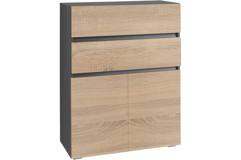 Badevægskab Wisla 76x35x98 cm, Antracit/Eg - 76x35x98 cm, Antracit/Eg - Hus & renovering - Køkken & bad - Badeværelse - Badeværelsesmøbler - Badeværelsesskab