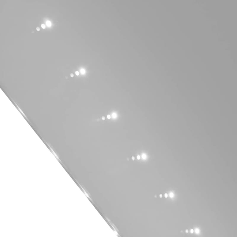Badeværelse Spejl Med Led-Belysning 50 X 60 Cm - Sølv - Badeværelsesspejl - Badeværelsesspejl med belysning